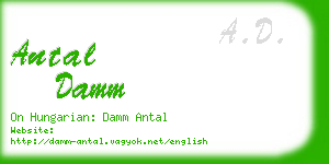 antal damm business card